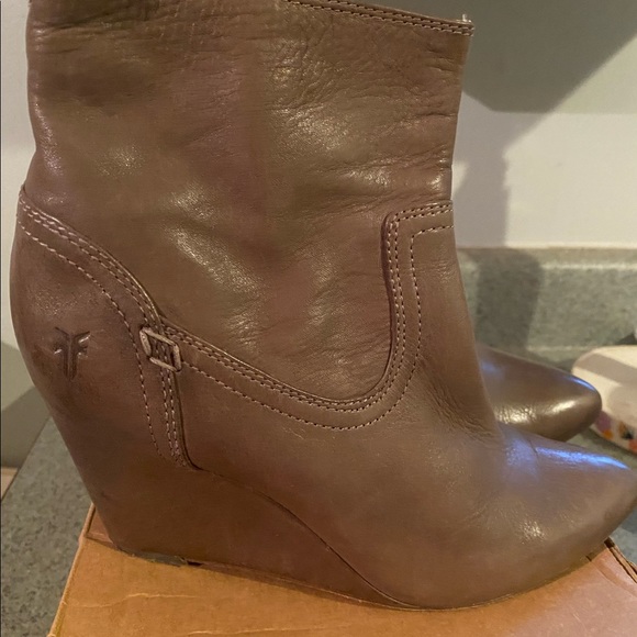 Frye Brown Leather Booties - Picture 2 of 5